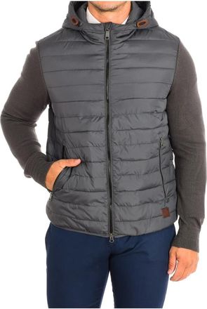 La Martina Hooded Jacket - Heren - Gewatteerde jassen - Grijs - L - Polyester - Jassen