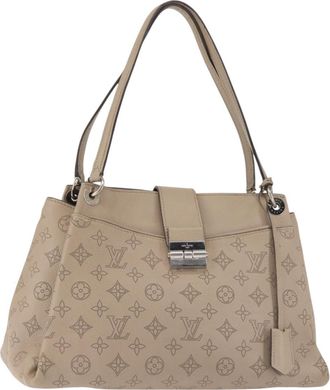 Louis Vuitton Sevres Handbag Mahina Leather Beige Leather Bag (Pre-Owned)
