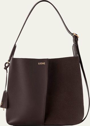 Loewe Bilbao Medium Leather and Suede Bucket Bag