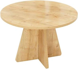 Dmora Tavolino da salotto Elnath, Tavolo basso da caffè, Portariviste per divano, Ripiano da soggiorno, 60x60h40 cm, Quercia, con imballo rinforzato, con