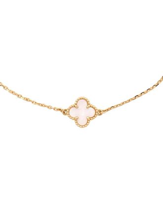 Van Cleef & Arpels 18K Gold Sweet Alhambra Bracelet 18K Yellow Gold And Mother Of Pearl (Authentic Pre-Loved)