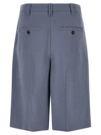 Brunello Cucinelli Womens Blue Viscose Bermuda Shorts