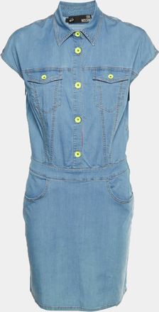 Love Moschino Blue Denim Knee Length Shirt Dress