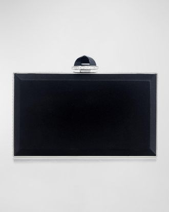 Judith Leiber Skylar Crystal-Edge Satin Clutch Bag