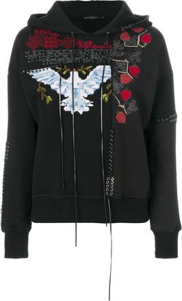 Alexander McQueen geborduurd hoodie - Zwart