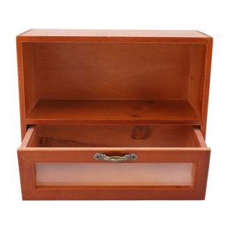 OEM Caja De Almacenamiento De Escritorio De Madera Maciza Con Caj&oacute;n Transparente, Dimensiones: 30 X 11,5 X 23 Cm