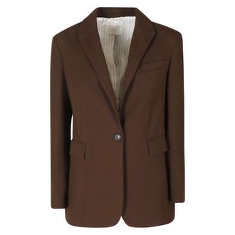 Circolo 1901 Blazer de felpa - Jackets - Mujer - Marr&oacute;n - XS