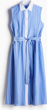 H&M Blusenkleid mit Bindegürtel - Blue