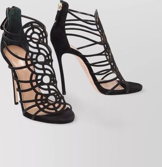 Dsquared2 suede stiletto heel sandals with cut-out design