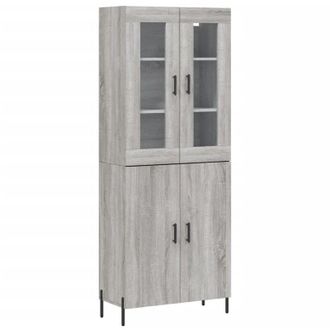 vidaXL Credenza Grigio Sonoma 69,5x34x180 cm in Legno Multistrato - Vidaxl