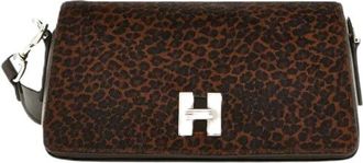 Hogan H-Turn Flap Bag Mini - Dames - Schoudertassen - Bruin - ONE Size - Leer - Tassen