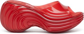 Diesel Platform mule in Melflex - Sandals - Woman - Red