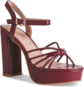 Touch Ups Tiara Platform Sandal in Dark Red at Nordstrom, Size 5.5