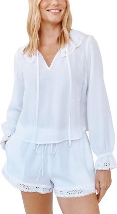 Bella Dahl Tie-Neck Ruffle Top