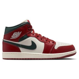 Nike Jordan Mens AJ 1 Mid - Shoes Pure Platinum/Sail/Midnight Green Size 10.0