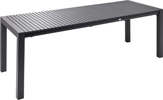 Beliani Mesa De Jard&iacute;n Extensible 160/220 X 90 Cm Acabado De Aluminio Con Recubrimiento En Polvo Exterior Moderno Gris Oscuro Ardesio