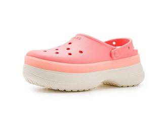 Crocs Classic Stacked Clogs, Platform Sneakers Clog Shoes Frosted Guava : Mens 8 - Womens 10 Medium, EVA/Vinyl