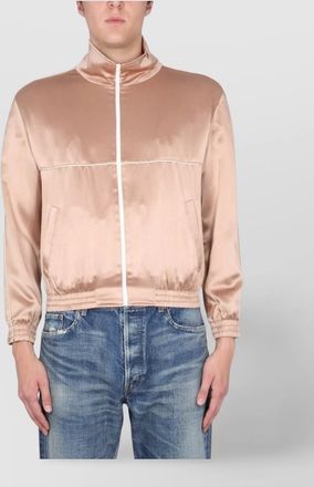 Saint Laurent organic silk satin jacket pockets