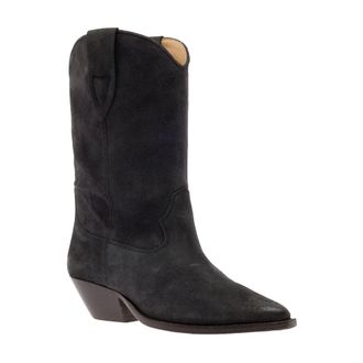 Isabel Marant Schoenen, Dames, Zwart, 37 EU, Su&egrave;de, Zwarte Westernstijl Su&egrave;de Laarzen
