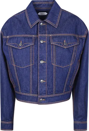 Versace Jacket Denim Blouson Denim Rinsed Denim