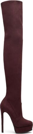 Casadei Over-the-Knee Stretch Laars - Dames - Over de knie laarzen - Paars - 39 EU - Su&egrave;de - Schoenen