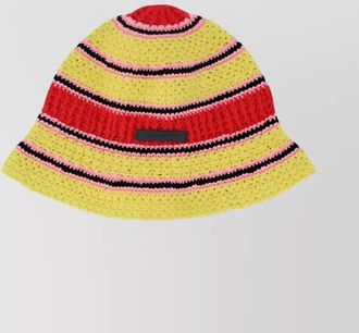 Stella McCartney striped crochet bucket hat