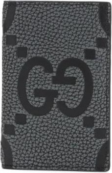Gucci Leren Kaarthouder Portemonnee - Heren - Portefeuilles - Zwart - ONE Size - Leer - Accessoires