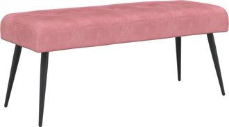vidaXL Banco Con Tapicer&iacute;a Con Botones Rosa 110 X 40 X 46 Cm Vidaxl