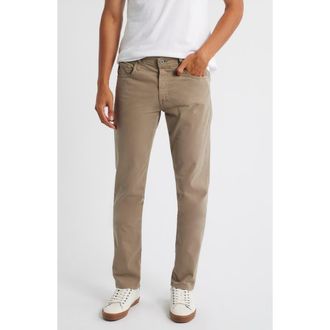 AG - Adriano Goldschmied Tellis Stretch Sateen Modern Slim Pants in Industrial Taupe at Nordstrom, Size 34 X 34