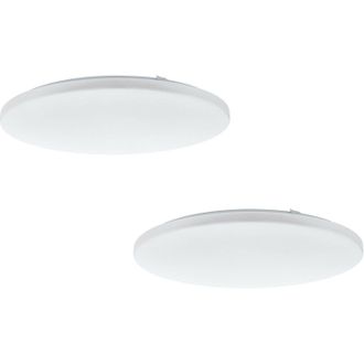 Loops 2 PACK Wall Flush Ceiling Light Colour White Shade White Plastic Bulb LED 49.5W
