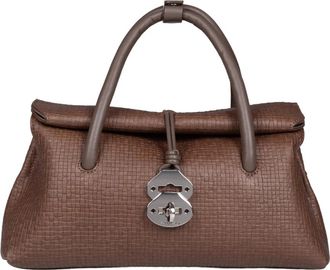 Zanellato Dotta Cestaia - Dames - Handtassen - Grijs - ONE Size - Leer - Tassen