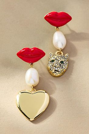 Clare Vivier Le Charm Heart & Whiskers Earrings