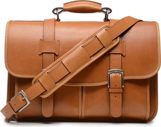 Korchmar Garfield Leather Briefcase in Tan at Nordstrom