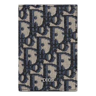 Dior Bi-Fold Card Holder Beige Black Oblique Jacquard 2ESCH138YSE-H05E