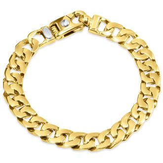 Pompeii3 Mens Curb Link 14k Gold (42gram) or Platinum (67gram) 7.5mm Bracelet 8.5