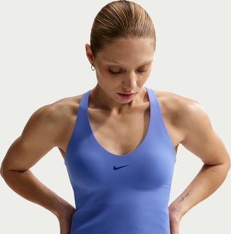 Nike Womens Universa -Support Padded Sports Bra Tank Top in Blue | IF0950-570
