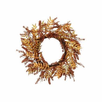 Nearly Natural 18-in Harvest Berry Artificial Wreath in Orange at Nordstrom