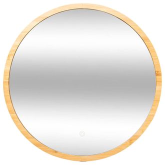 5five Simply Smart 5five Simply Smart - Specchio Tondo A Led 57 Cm In Bamb&ugrave; - 5five