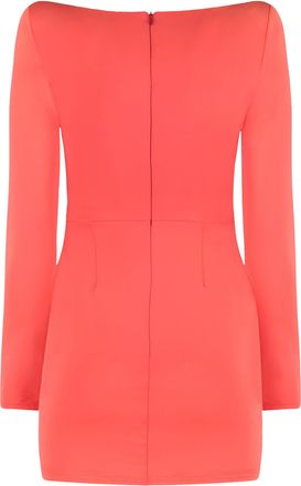Alex Perry Womens Mini Dress Coral Technical Fabric Nylon