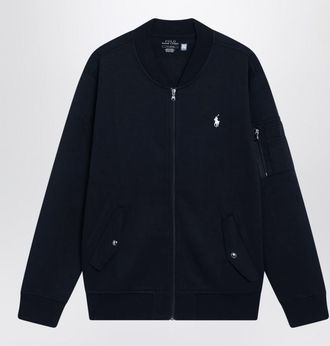 Polo Ralph Lauren Navy Zip-Up Cotton-Blend Sweatshirt