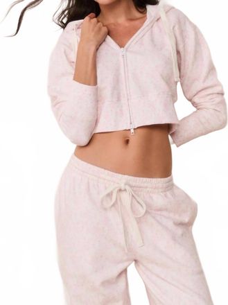 LoveShackFancy Arienne Cropped Hoodie In Chantilly