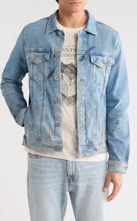 AG - Adriano Goldschmied Dart Denim Jacket in 19 Years Petroglyph Painted at Nordstrom Rack, Size Xx-Large