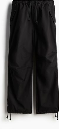 H&M Fallschirmhose in Loose Fit - Schwarz