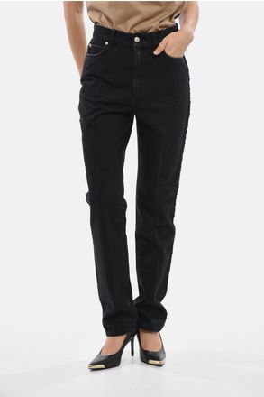 Alexander McQueen Dark-Wash Straight-Leg Jeans with Frayed Hem 18cm Alexander McQueen