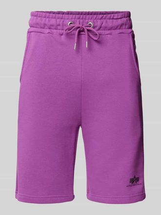 Alpha Industries Alpha Industries Regular Fit Sweatshorts mit Label-Print in Purple, Gr&ouml;&szlig;e L