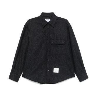 Thom Browne Heren, Overhemden, Blauw, Maat: S