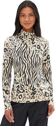 Spyder Vivid 1/2 Zip Womens Clothing Animal Print : MD, Elastane/Polyester