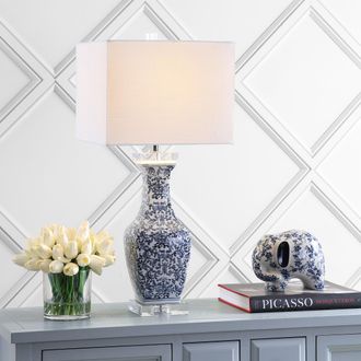 Jonathan Y Designs May 28 Ceramic/Crystal LED Table Lamp