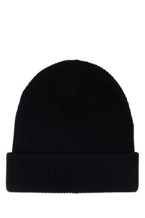 Gucci Mens Black Wool Beanie Hat Fabric Cuffie