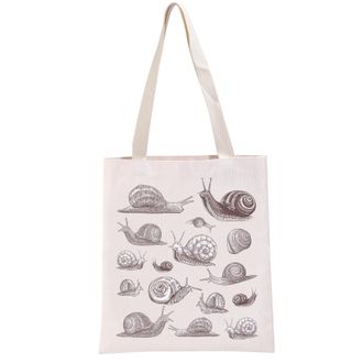 Generic PYOUL Snail Lover Gift Sketch Snail Tote Bag Insects Enthusiasts Handbag Entomology Lover Gift Spiral Fans Gifts (Sketch Snail Tote)
